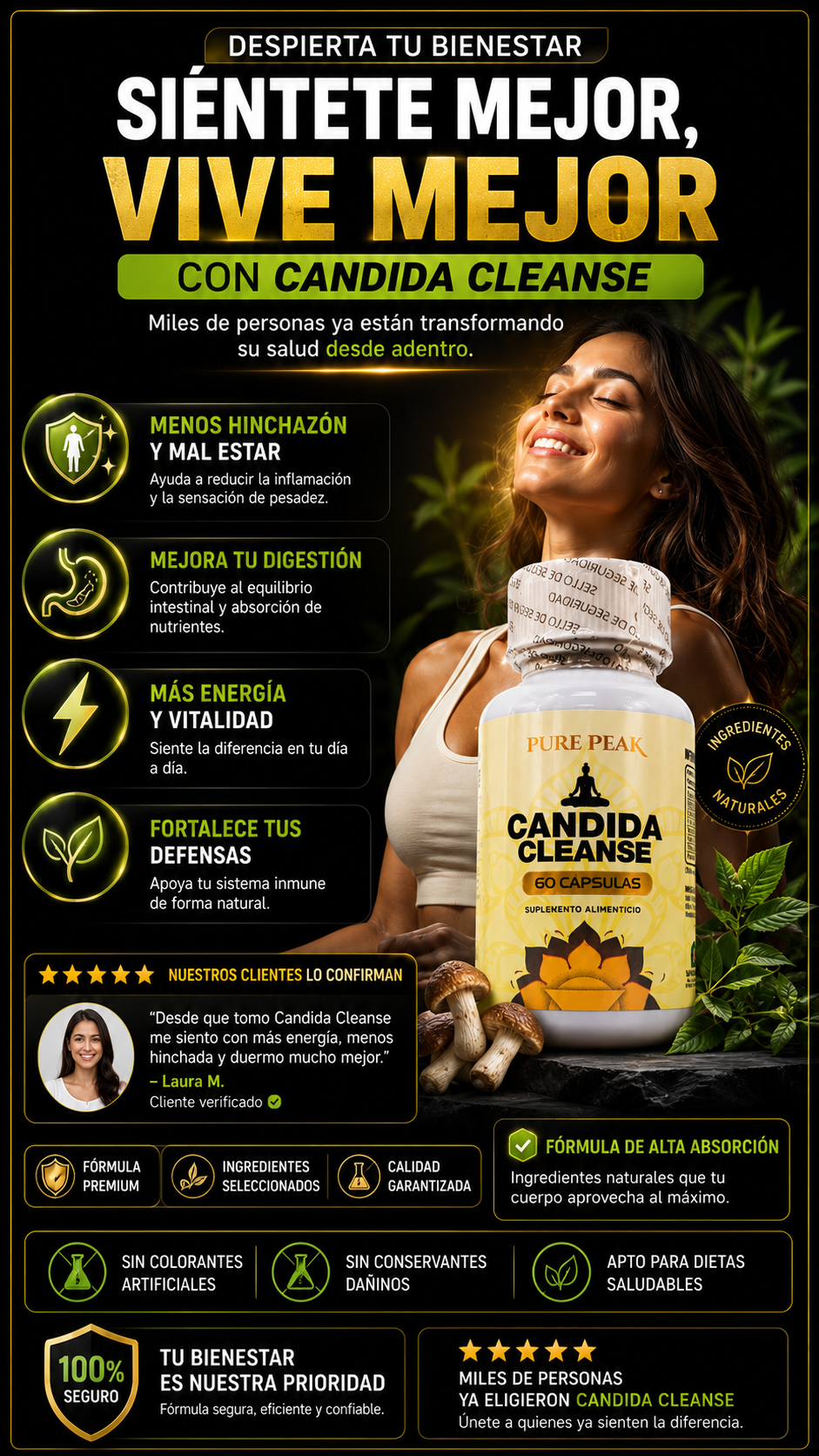 Candida Cleanse (RECUPERA TU BIENESTAR) - 60 Capsulas
